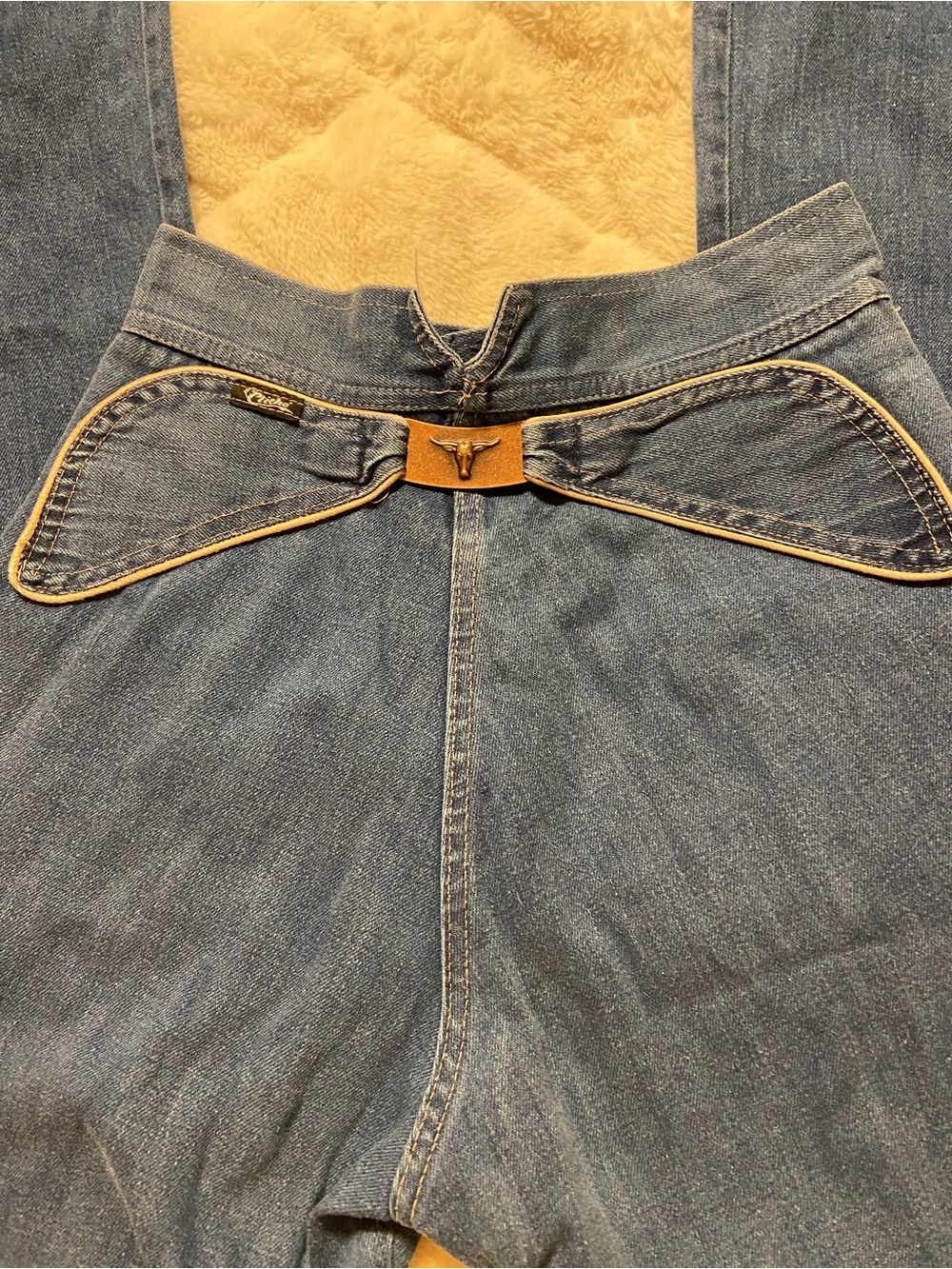 Cliche Vintage Blue Women’s Denim Jeans with Contrast Trim ~26 waist EUC